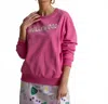 Care Tucker 90's Baggy Crewneck Hollywood Sweatshirt In Pink In Pink