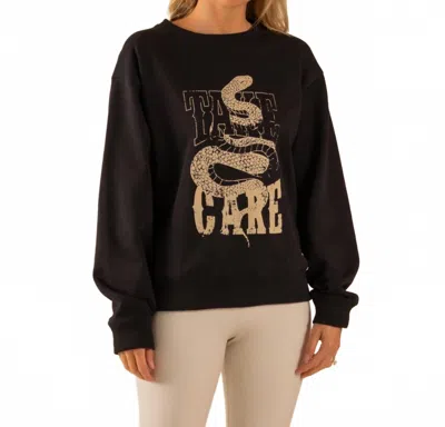 Care Tucker 90's Baggy Crewneck Take Care Sweatshire In Black
