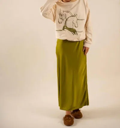 Care Tucker 90's Baggy Embroidered Sweatshirt In Horses Embrace Ivory In Multi