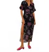 Care Tucker Beatrice All Over Snake Pattern Kaftan Dress In Multicolor In Black