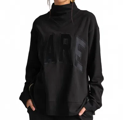 Care Tucker Bella Interlock Mock Neck Top In Black