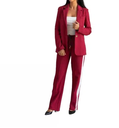 Care Tucker Jordan Interlock Pants In Bordeaux In Blue