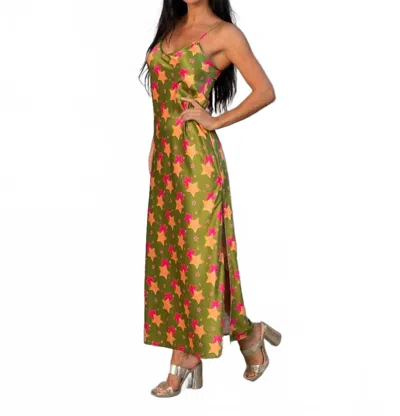 Care Tucker Lennon Zipslip Dress In Stars Green/multi