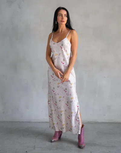 Care Tucker Lennon Zipslip Maxi Dress In Ivory In Multi