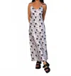 Care Tucker Lennon Zipslip Midi Dress In Stars White/multi In Gray