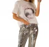 Care Tucker Marlie Disco Queens Short Sleeve Tee In White In White
