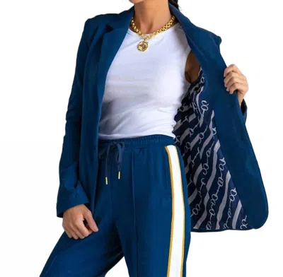 Care Tucker Morrison Interlock Blazer In Sailor Blue In Multi