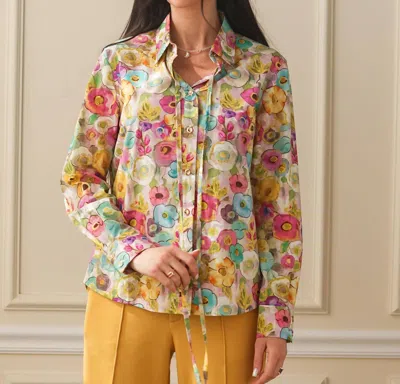 Care Tucker Secretariat Poplin Shirt In Flower Garden In Multi