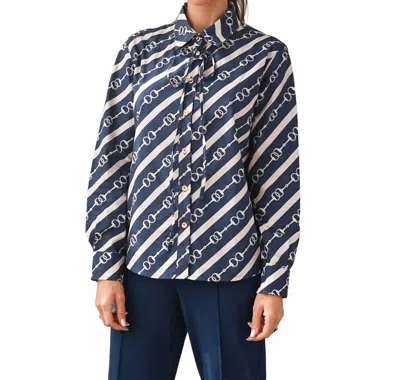 Care Tucker Secretariat Poplin Shirt In Horsebit (sailor) In Blue