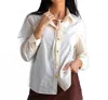 Care Tucker Secretariat Poplin Shirt In Ivory In Multi