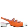 Carel Abricot Leather Slingback Pumps
