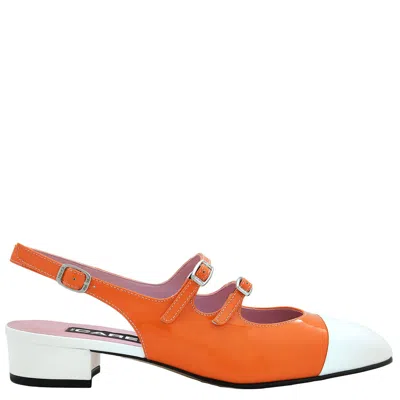 Carel Abricot Leather Slingback Pumps