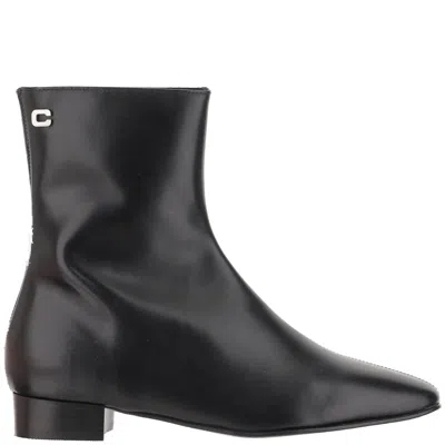 Carel Aiglon 24 Leather Ankle Boots In Black