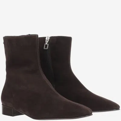 Carel Aiglon 24 Suede Ankle Boots In Brown