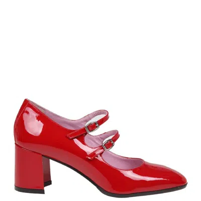 Carel Alice 70 Leather Pumps In Red
