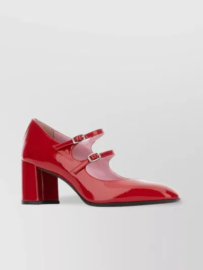 Carel Alice Double Strap Pumps In Red