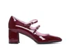 Carel Burgundy Leather Alice Pumps In Red
