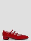 Carel Womens Red Arianna Triple-strap Patent-leather Pumps In Red