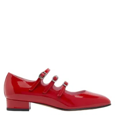 Carel Ariana Patent Leather Ballet Flats In Red