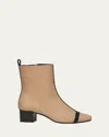 CAREL AUDREY BICOLOR LEATHER ANKLE BOOTIES
