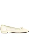 Carel "bow Detail" Metallic Ballet Flats In 金色