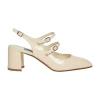 Carel Banana Pumps In Cuir Vernis Nude