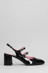 CAREL BANANA PUMPS IN BLACK PATENT LEATHER