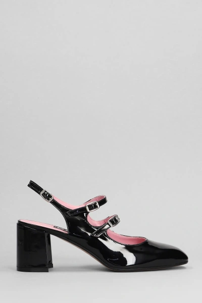 Carel Banana Pumps In Black Patent Leather