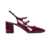 Carel Womens Wine Banana Patent-leather Mary Jane Heels Eur 39.5 / 6.5 Uk In Red