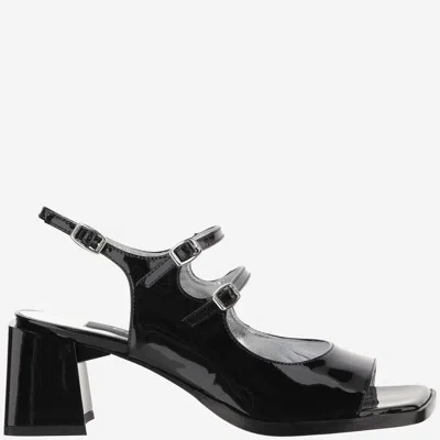 Carel Bercy Leather Sandals In Black