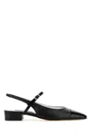 Carel Black Leather Oceano Ballerinas
