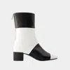 Carel Bottines Estime Go -  - Cuir - Noir/blanc In Black