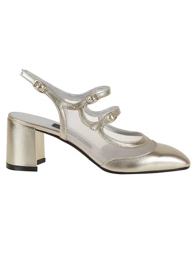 Carel Calf Mesh Sling Back Bananight In Platinum