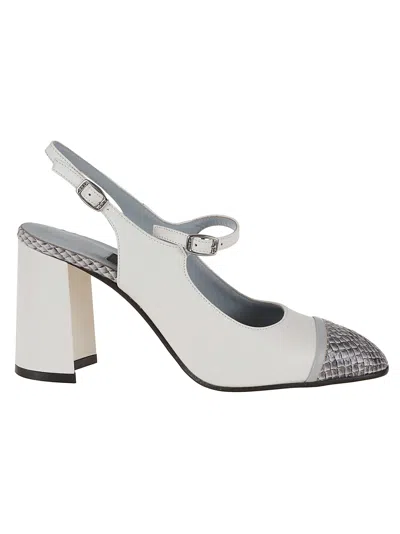 Carel Calf Slingback Espiegle In Zebre Salmon Ivory