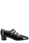 Carel Ladies Black Patent Eyelet Leather Mary Jane In Black