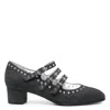 Carel Camden Denim Buckled Pumps In Black