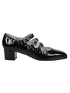 Carel Ladies Black Patent Eyelet Leather Mary Jane In Noir