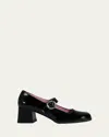 Carel Carmen Patent Mary Jane Pumps In Black