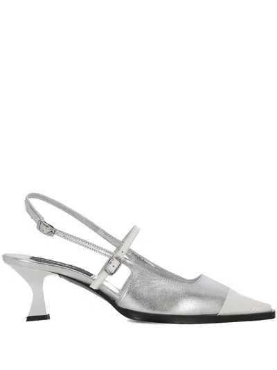 Carel Cecile Silver Slingback Sandals