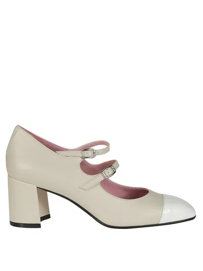 Carel Double Strap Heel 6cm Pumps In Gray