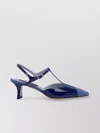 Carel Glossy Pointed Slingback T-bar Sandals