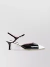 Carel Cecile Black Slingback Pumps With Contrasting Toe And Sculpted Heel In Leather Woman