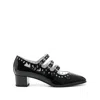 Carel Ladies Black Patent Eyelet Leather Mary Jane In Black