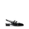Carel Ladies Black Patent Queen Slingback Mary Janes In Black