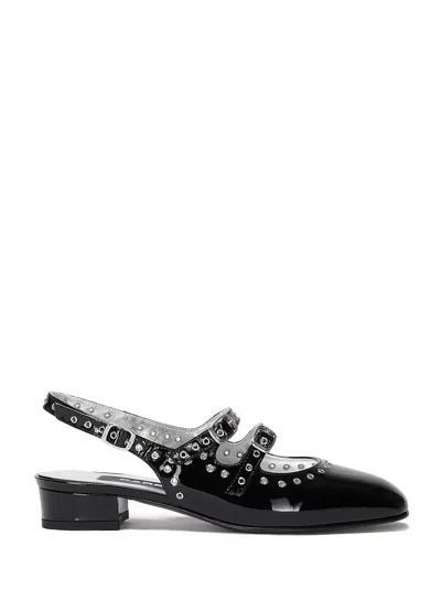 Carel Ladies Black Patent Queen Slingback Mary Janes