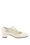 Carel Laminated Leather Kina Mary Jane In Platine (gold)