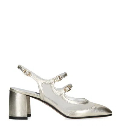 Carel Leather Bananight Slingback Pumps 60 In Gold