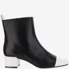 Carel In Black Calf/white Patent Boots