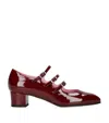 Carel 40mm Kina Patent Leather Pumps In Burgundy
