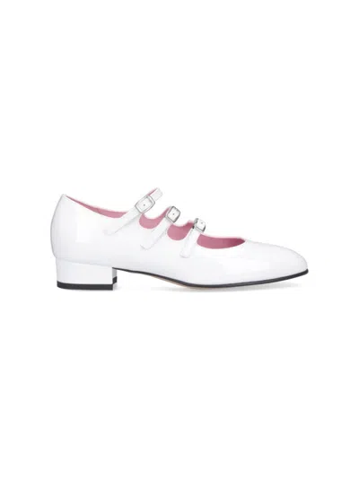 CAREL MARY JANE PUMPS "ARIANA" IN WHITE PATENT LEATHER